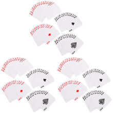 3Sets DIY White Paper Blank Poker Cards Heat Transfer Kids Flashcards
