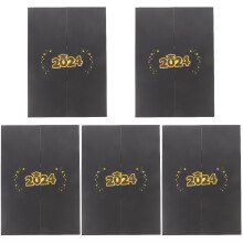 5Pcs Black Graduation Guest Sign-in Book for Party Decoration