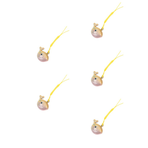 5Pcs Lightweight Whale Phone Charm Cute Gradient Bell Pendant