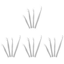 16Pcs Small Planting Tweezers Stainless Steel Garden Supplies Silver