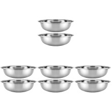 8Pcs Extra Large Stainless Steel Mixing Bowls Silver Household Basins