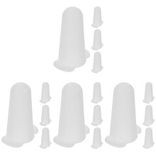 16Pcs White Silicone Cake Nozzle Covers for Piping Tip Protection