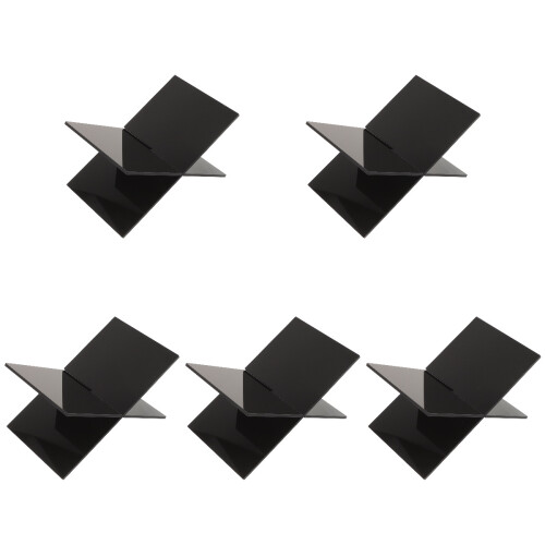 5Pcs Black Acrylic Book Stand Multi-Function Reading Holder for Home