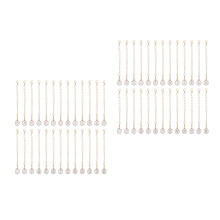 52Pcs Lightweight Metal Letter Charms White for Hanging Cup Chain