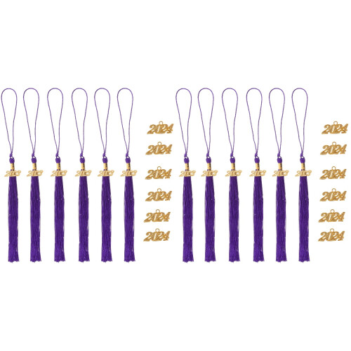 2Sets Polyester Graduation Tassels 2023 DIY Assorted Colors Durable