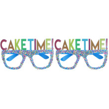 2Pcs Blue Birthday Party Eyeglasses Lightweight Pc Props