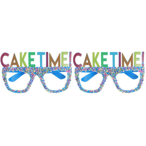 2Pcs Blue Birthday Party Eyeglasses Lightweight Pc Props