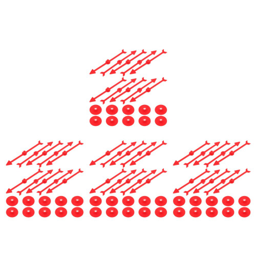 40Pcs Plastic Arrow Game Red Desktop Toy for Game Night