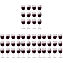 48Pcs Dark Red Miniature Resin Wine Cups Faux for Dollhouse Display