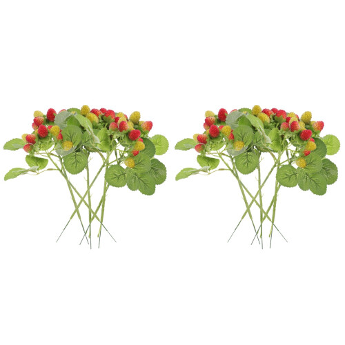 12Pcs Lovely Simulated Waxberries Multi Color Plastic Display Props