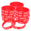 100Pcs Red Silicone Graduation Wristbands Decorative Bracelets 2