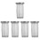 5Pcs Stainless Steel Tea Leaf Strainers Silver Tea Infuser Set 6