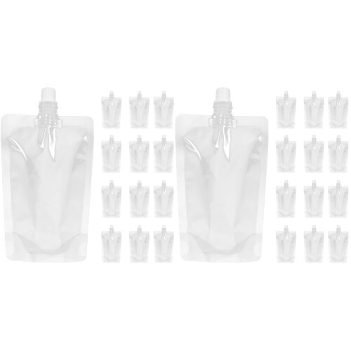 60Pcs Clear Drinking Flasks Foldable Leakproof Liquor Pouch 1