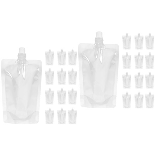 60Pcs Clear Drinking Flasks Foldable Leakproof Liquor Pouch 2