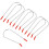 100Pcs Compact Red Hot Curler Securing Clips Stainless Steel 2
