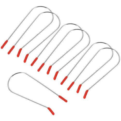 100Pcs Compact Red Hot Curler Securing Clips Stainless Steel 1