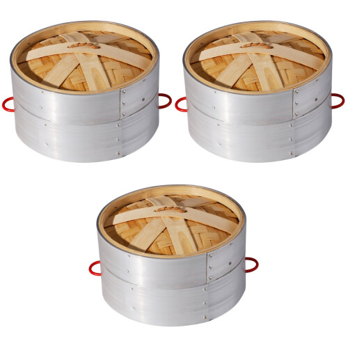 3Sets Steamer for Vegetables and Dumplings Home Use 2