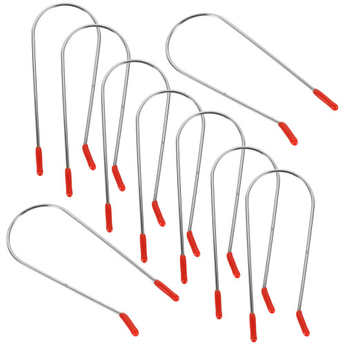 100Pcs Compact Red Hot Curler Securing Clips Stainless Steel 2