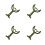 4Pcs Iron Fan Arms Green Ceiling Fan Support Rods for Easy Replacement 1