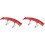 2Pcs Easy Install Red ABS Car Tail Wing Rear Spoiler Durable Decor 1