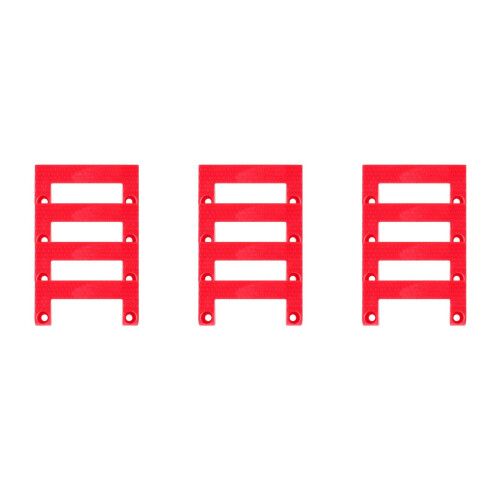 3Sets Red Plastic Tool Storage Rack Tape Measure Caliper Wall Hooks