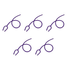10Pcs PVC Stethoscope Replacement Tubing Y-Shaped Purple Flexible Hose