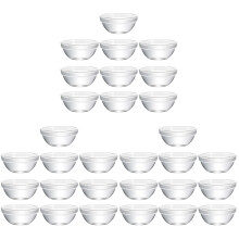 30Pcs Clear Glass Prep Bowls Small Stackable Serving Bowls for Home
