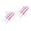 6Pcs Pink Crochet Needle Set Ergonomic Hooks for Dreadlocks Hair Use 5