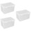 3Pcs Transparent Bread Box Plastic Fresh Keep Holder for Home Fridge 7