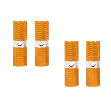 2Pairs Yellow Bike Foot Pegs Aluminum Front and Rear Axle Pedal Rest