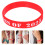 100Pcs Red Silicone Graduation Wristbands Decorative Bracelets 9