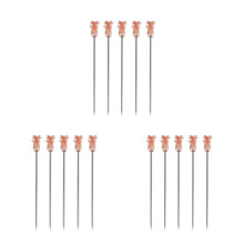 15Pcs Multicolor Stainless Steel Fruit Forks Reusable for Bar and Cafe