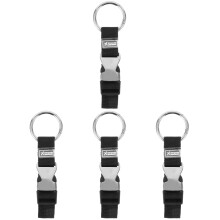 4Pcs Luggage Fixing Strap Black with Steel Buckle for Outdoor Travel