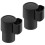 2Pcs Black Plastic Bent Neck Key End Caps for Tenor Saxophone 1