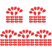 150Pcs Red Resin Fruit Ornaments for DIY Craft Accessories and Decor