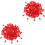 200Pcs Red Plastic Cord Locks Drawstring Stoppers for Clothing Decor 3