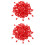 200Pcs Red Plastic Cord Locks Drawstring Stoppers for Clothing Decor 5