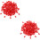200Pcs Red Plastic Cord Locks Drawstring Stoppers for Clothing Decor 6
