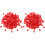 200Pcs Red Plastic Cord Locks Drawstring Stoppers for Clothing Decor 1