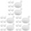 30Pcs White Soft Rubber Bubble Inserts for Stress Relief 1