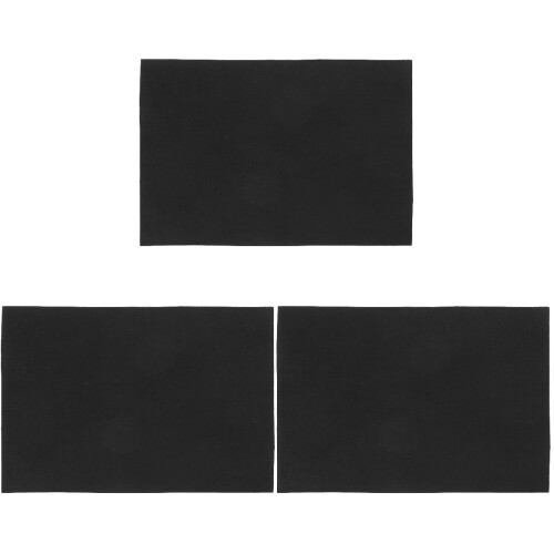 3Pcs Black Felt Mat for Calligraphy Smooth Writing Desk Pad