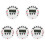 5Pcs Practical Poker Game Digital Timer for Home and Parties 1