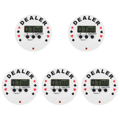 5Pcs Practical Poker Game Digital Timer for Home and Parties