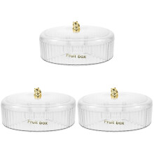 3Pcs Transparent Dried Fruit Container Snack Holder for Party Use