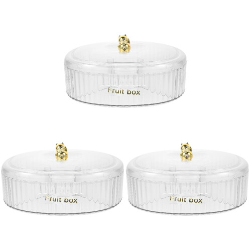 3Pcs Transparent Dried Fruit Container Snack Holder for Party Use