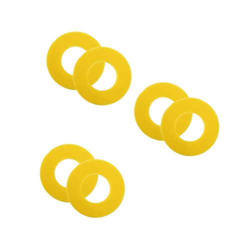 6Pcs Vehicle Shock Absorption Rubber Rings Yellow Auto Buffer Cushions