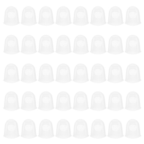 120Pcs White Silicone Finger Guards Large Space Fingertip Protectors