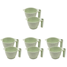 8Pcs Green Tint Bowls for Hair Color with Handle Reusable Mixing Bowls