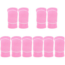5Pairs Elastic Pink Sponge Knee Brace for Sports Running Yoga