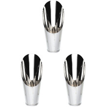 3Pcs Silver Garden Bucket Soil Dig Lightweight Portable Scoops